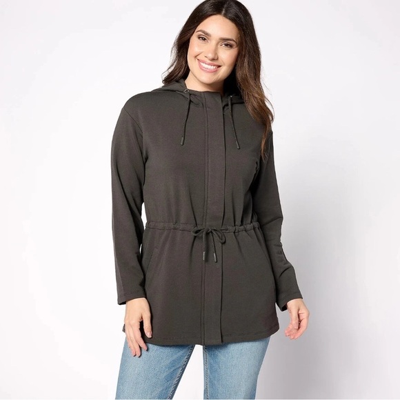 Barefoot Dreams Jackets & Blazers - Barefoot Dreams Malibu Collection Brushed Luxe Lounge Parka Carbon Grey Large